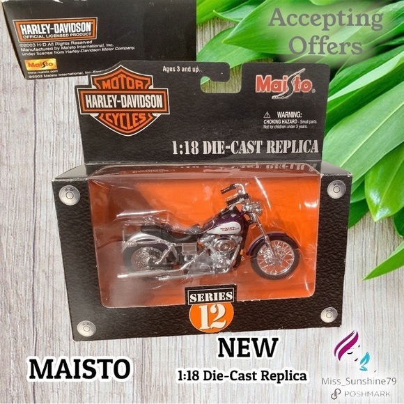 MAISTO  2003 Original Sealed - 1:18 Die-Cast Replica - 2001 FXDL Dyna Low Rider - Picture 1 of 3